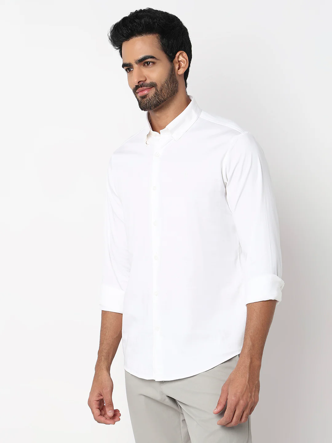 Men Shirt White Slim Fit - Image 3