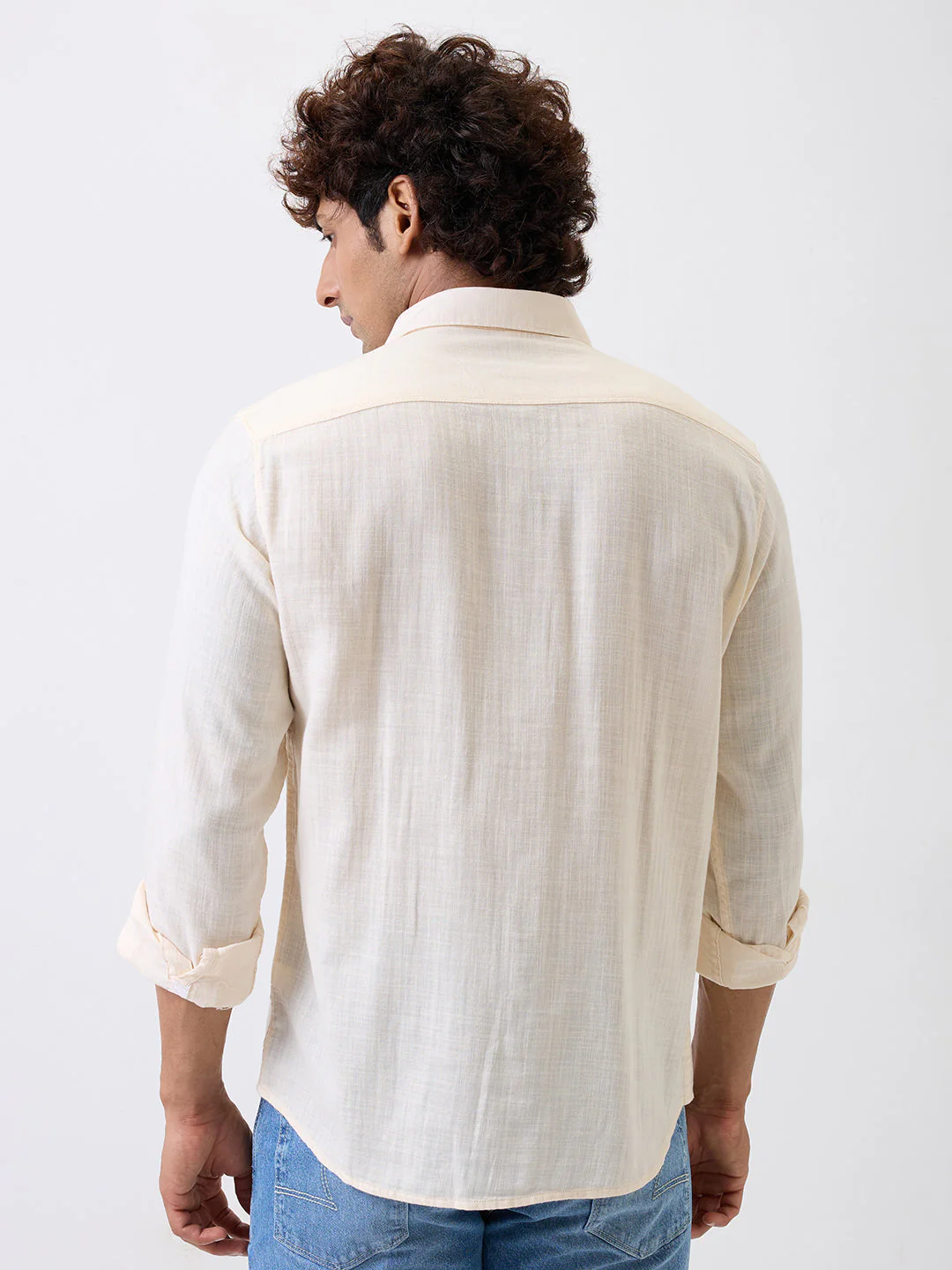 Men Shirt White Slim Fit - Image 4