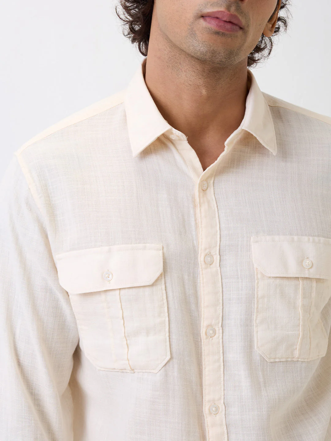 Men Shirt White Slim Fit - Image 6