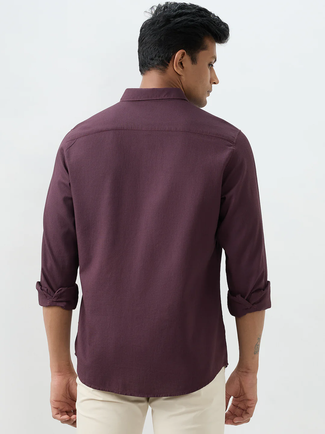Men Shirt Cherry Lacquer Slim Fit - Image 4