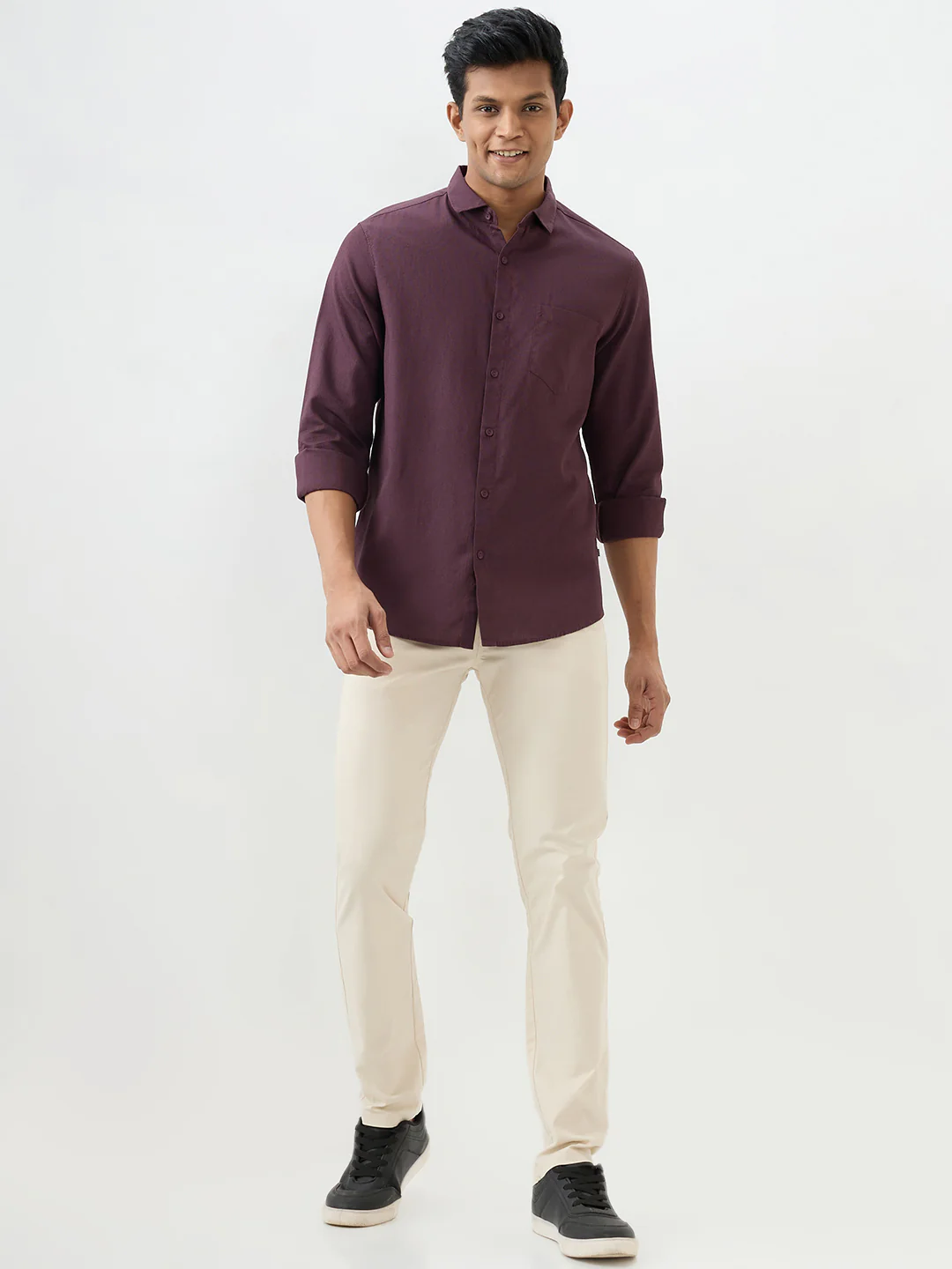 Men Shirt Cherry Lacquer Slim Fit - Image 5