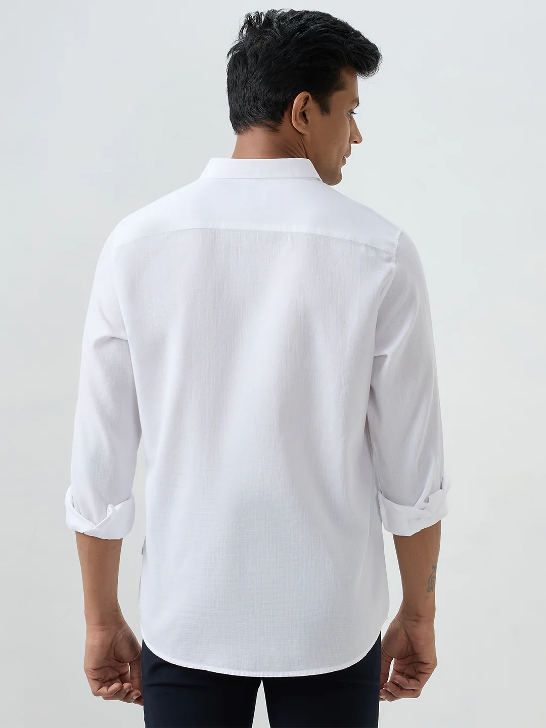 Men Shirt White Slim Fit - Image 4
