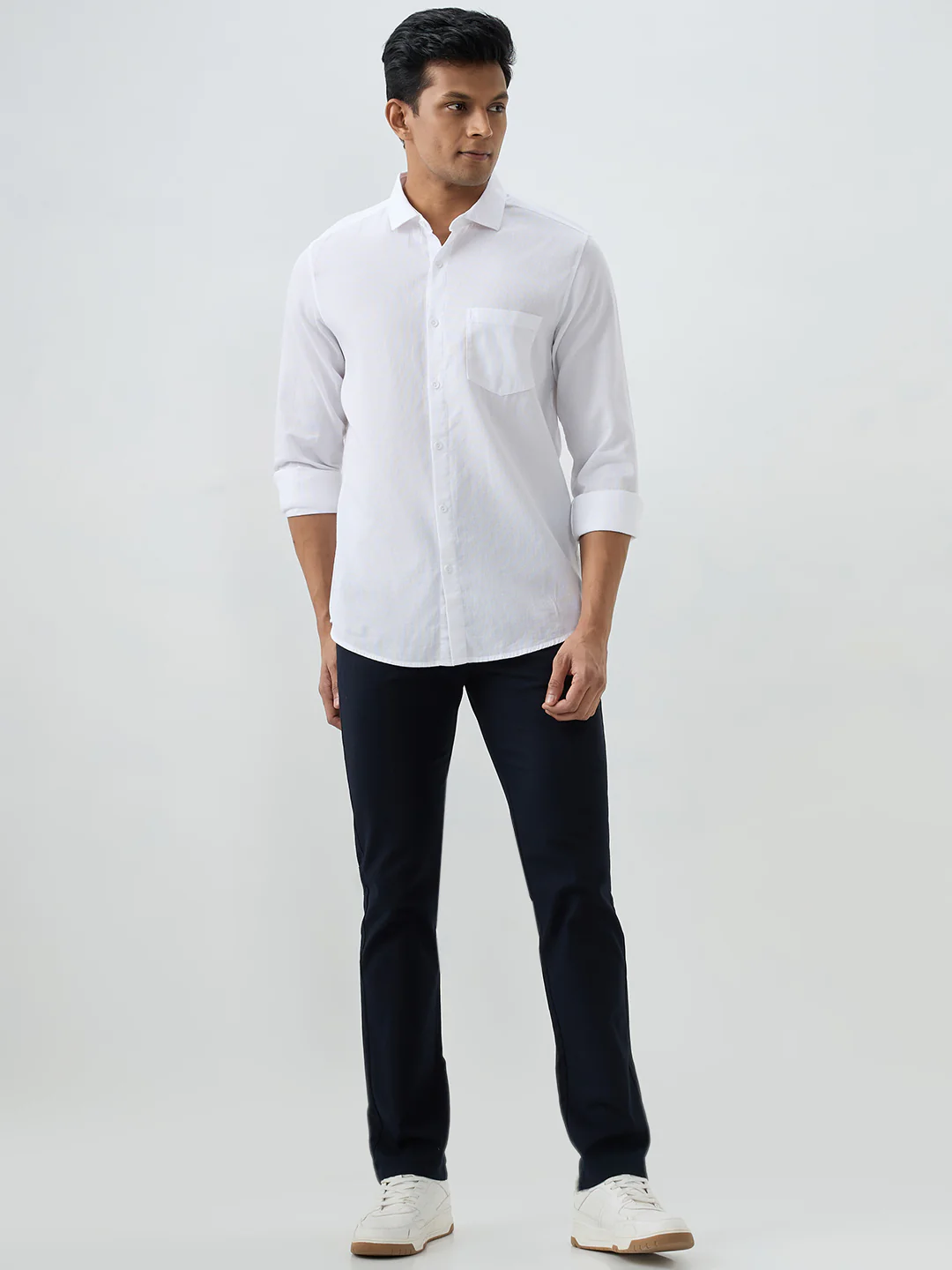 Men Shirt White Slim Fit - Image 5