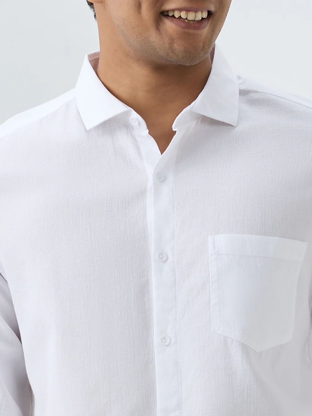 Men Shirt White Slim Fit - Image 6