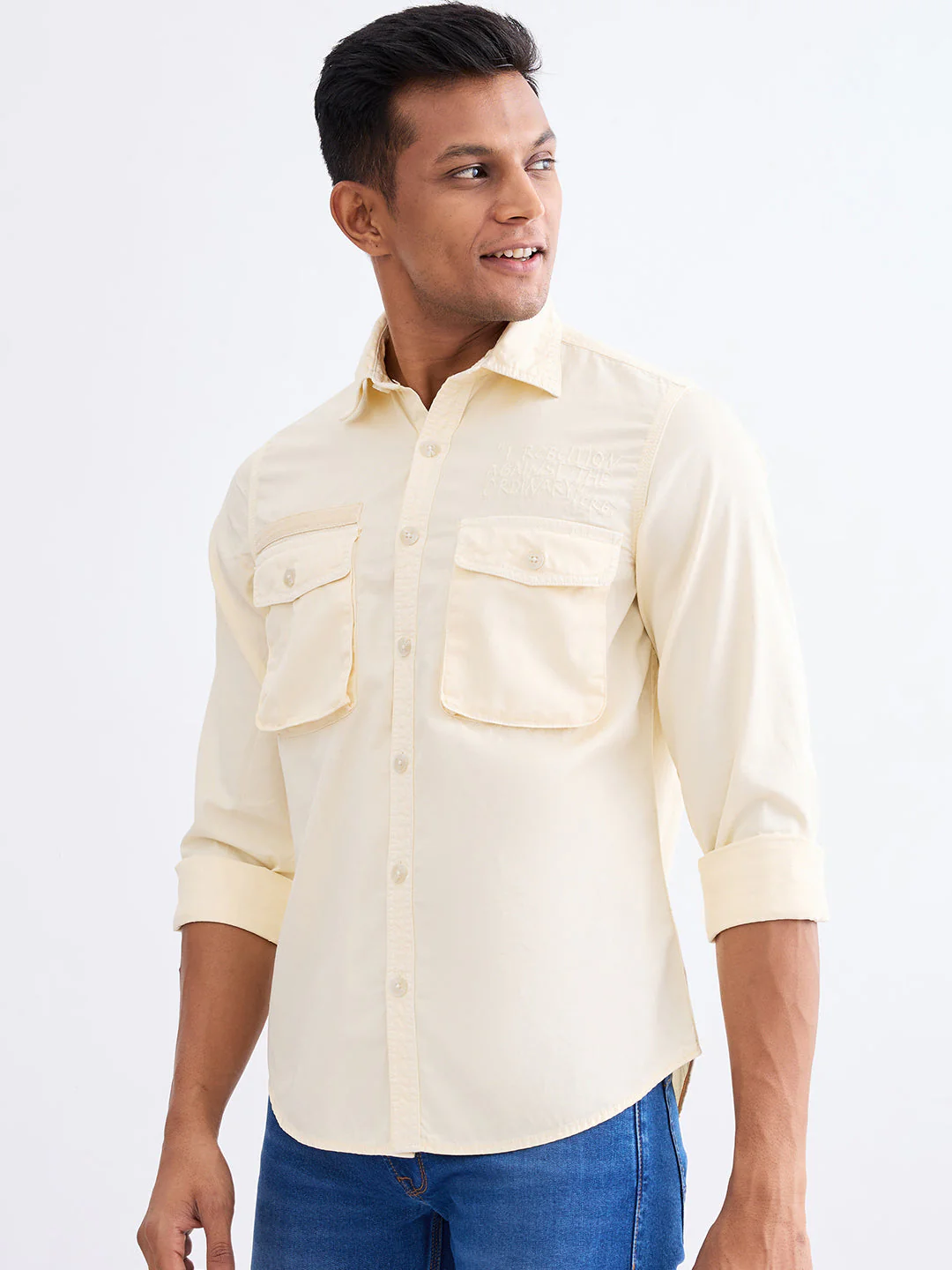 Men Shirt White Slim Fit