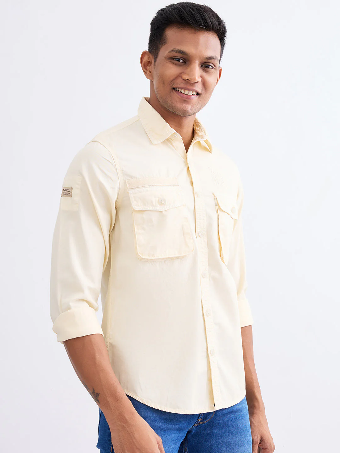 Men Shirt White Slim Fit - Image 3