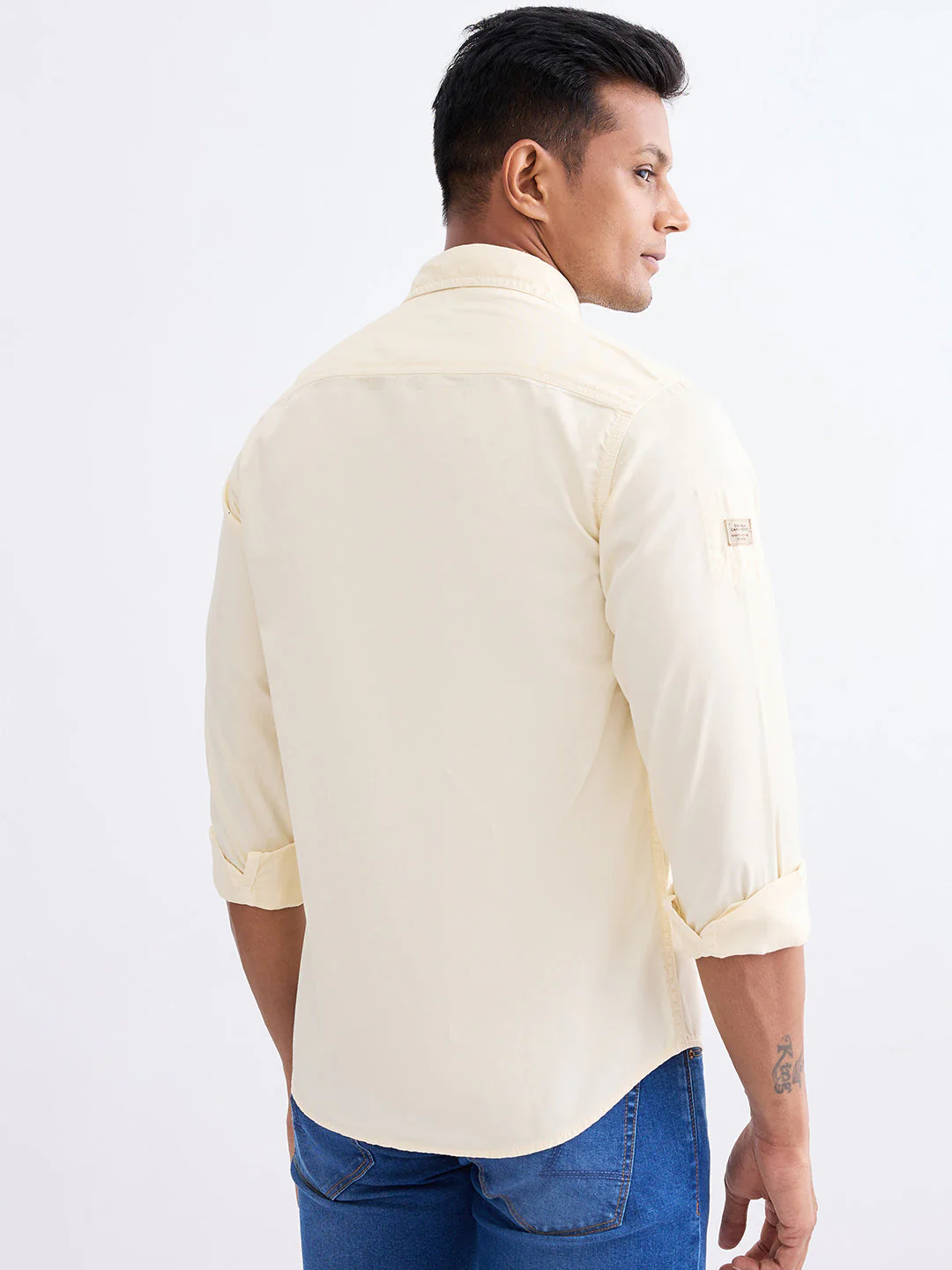 Men Shirt White Slim Fit - Image 4