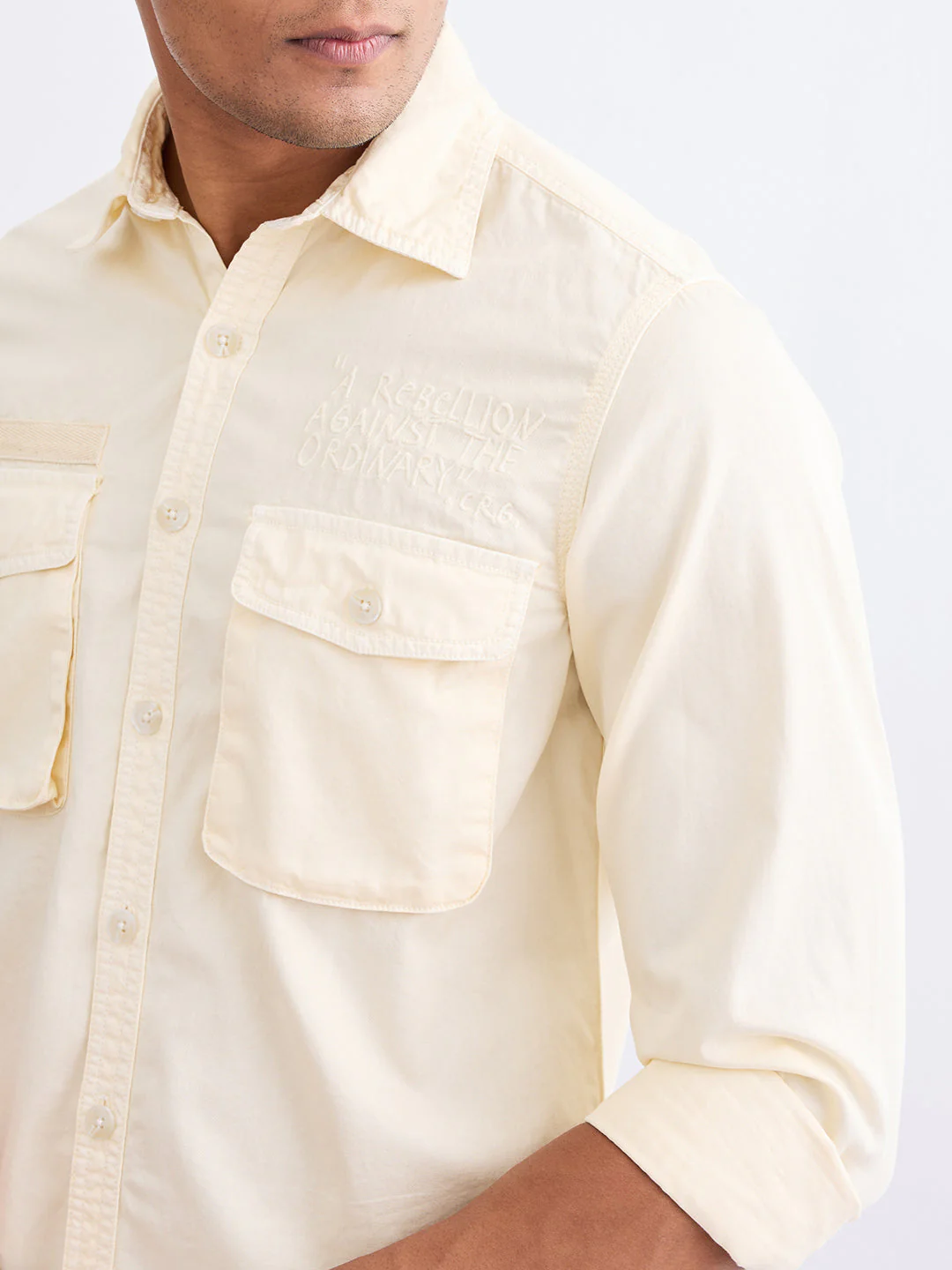 Men Shirt White Slim Fit - Image 6