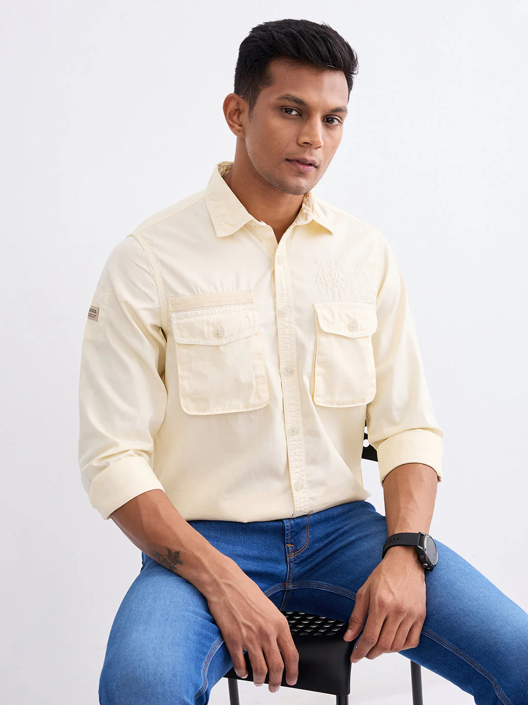 Men Shirt White Slim Fit - Image 7