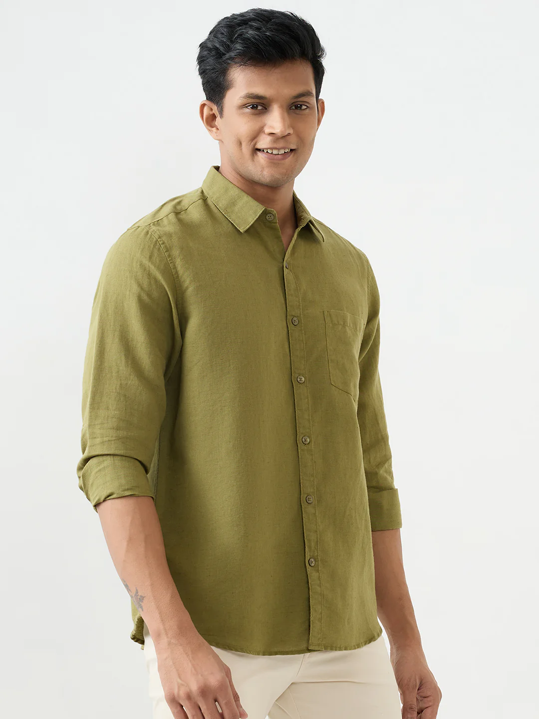 Men Shirt Black Slim Fit