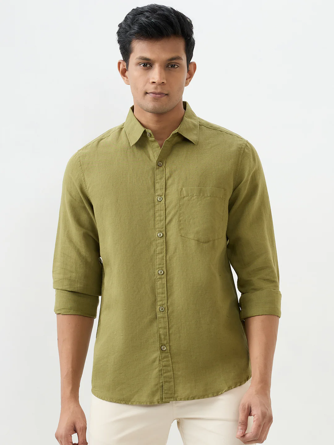 Men Shirt Black Slim Fit - Image 2
