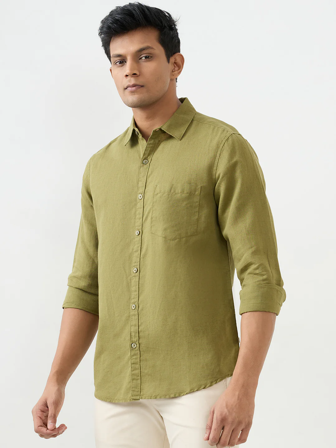Men Shirt Black Slim Fit - Image 3