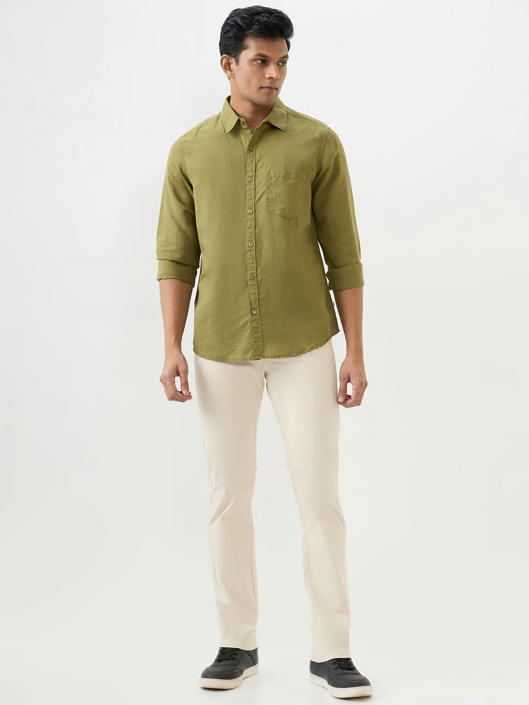 Men Shirt Black Slim Fit - Image 5