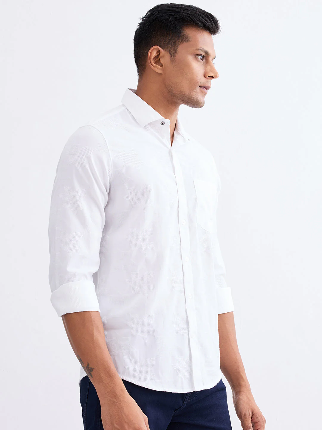 Men Shirt White Slim Fit