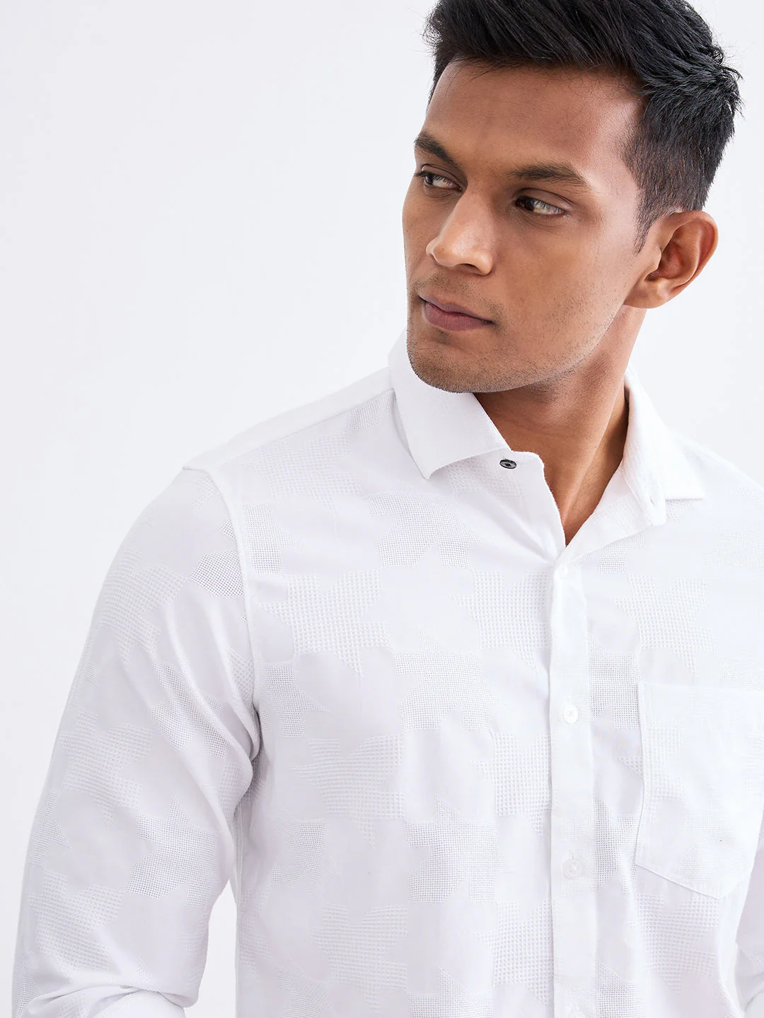 Men Shirt White Slim Fit - Image 6