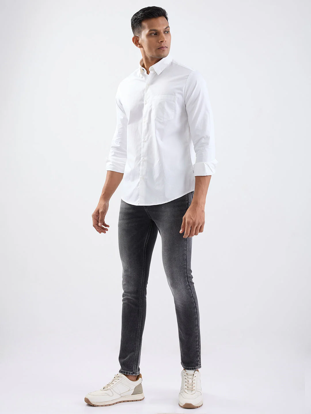 Men Shirt White Slim Fit - Image 5