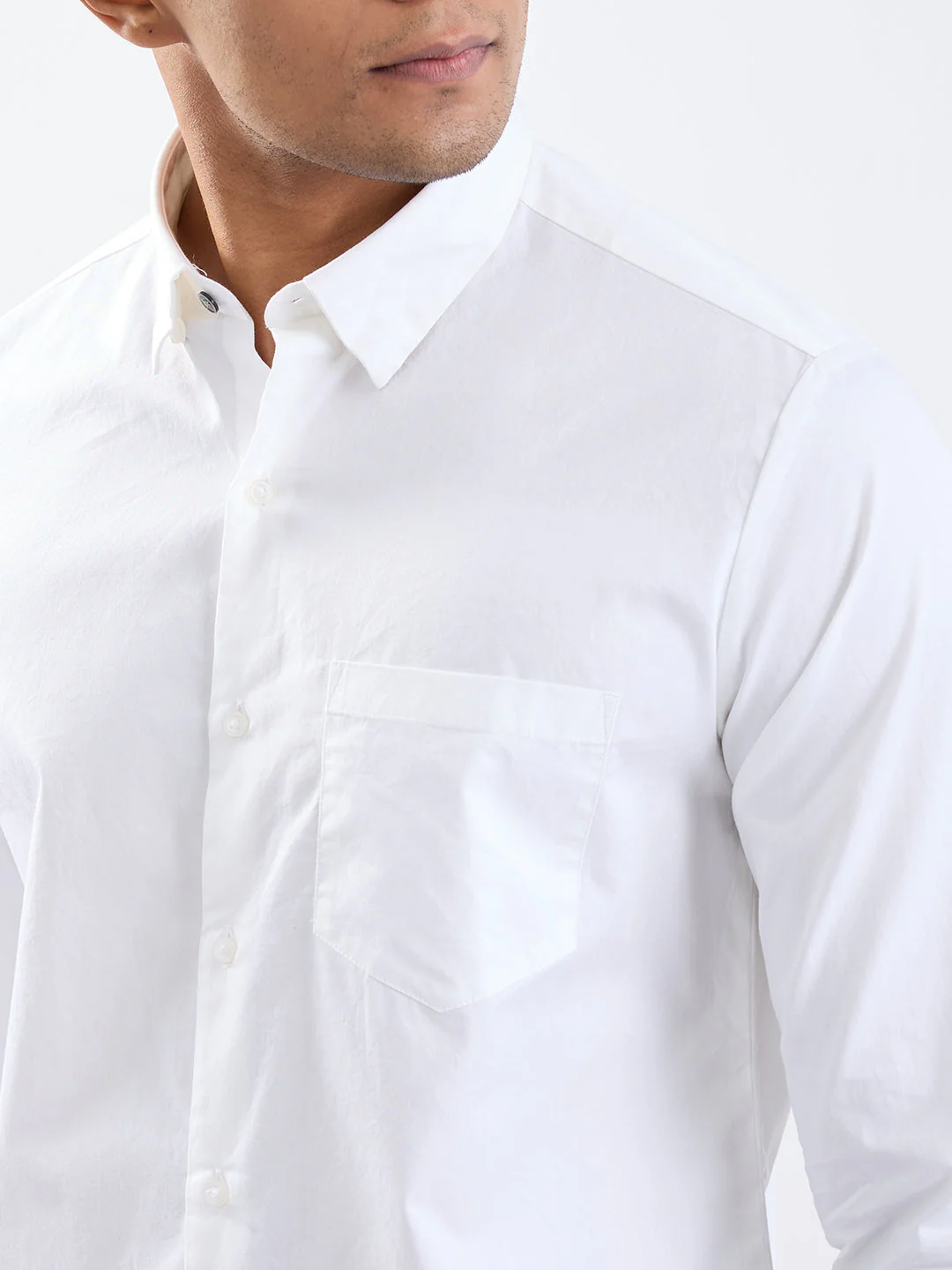Men Shirt White Slim Fit - Image 6