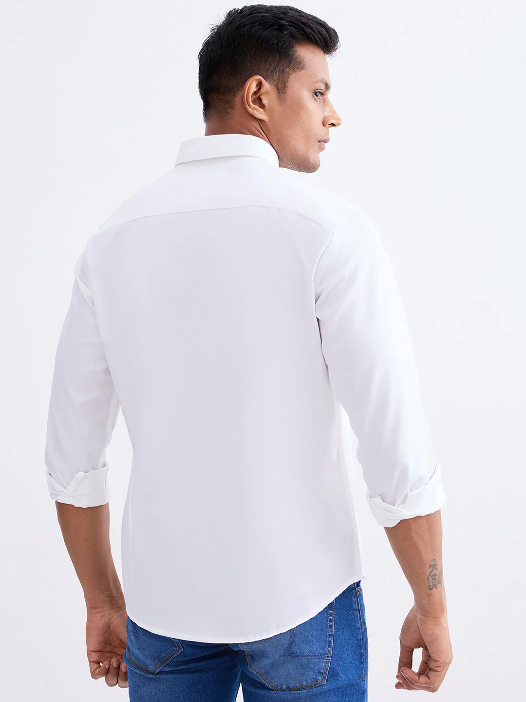 Men Shirt White Slim Fit - Image 4