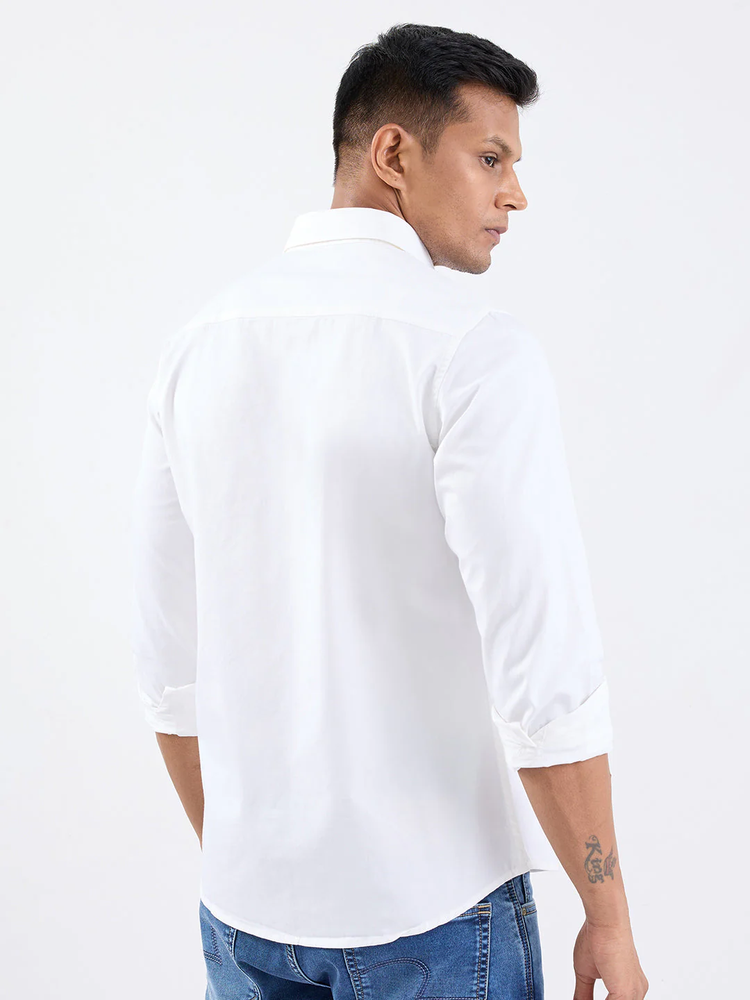 Men Shirt White Slim Fit - Image 4