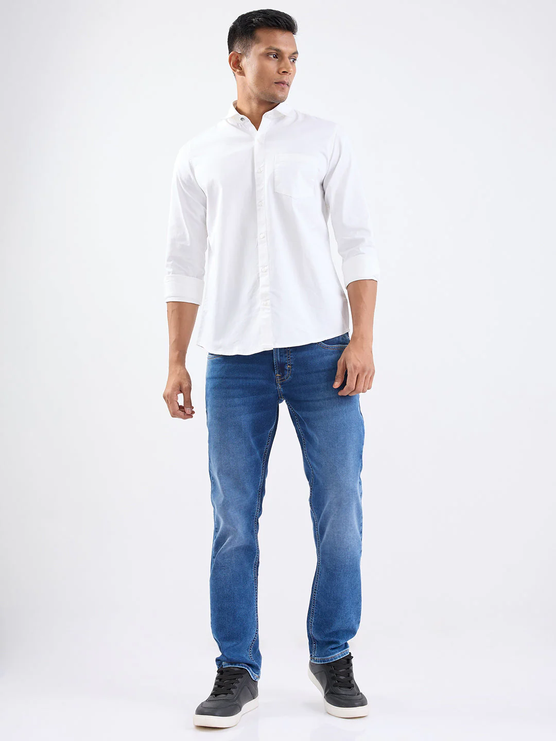 Men Shirt White Slim Fit - Image 5