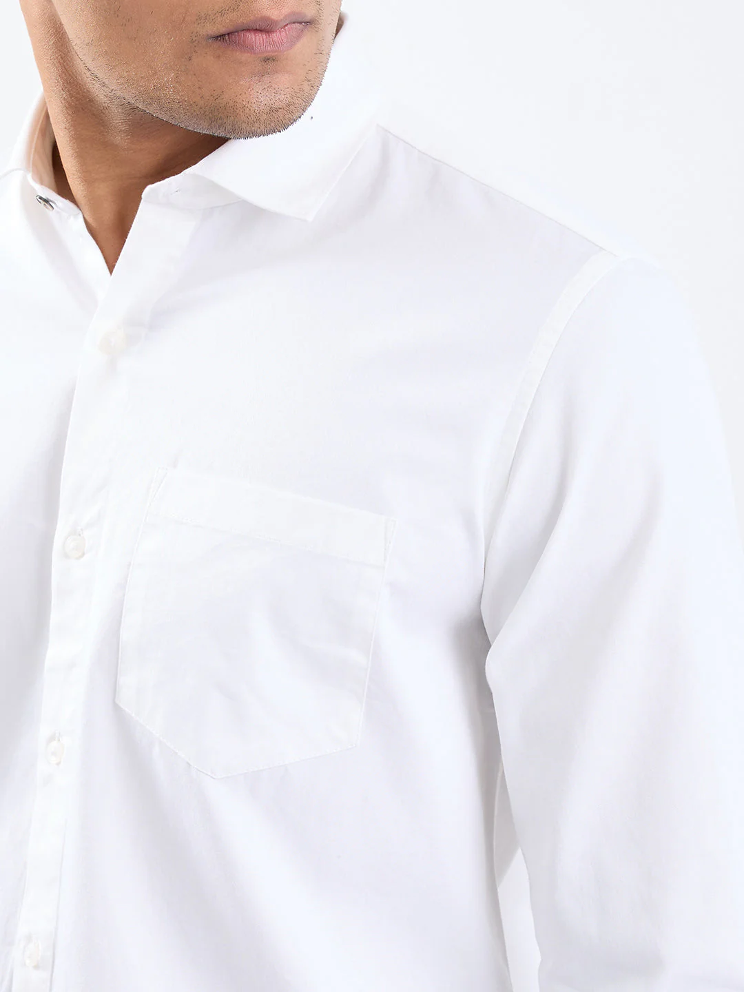 Men Shirt White Slim Fit - Image 6