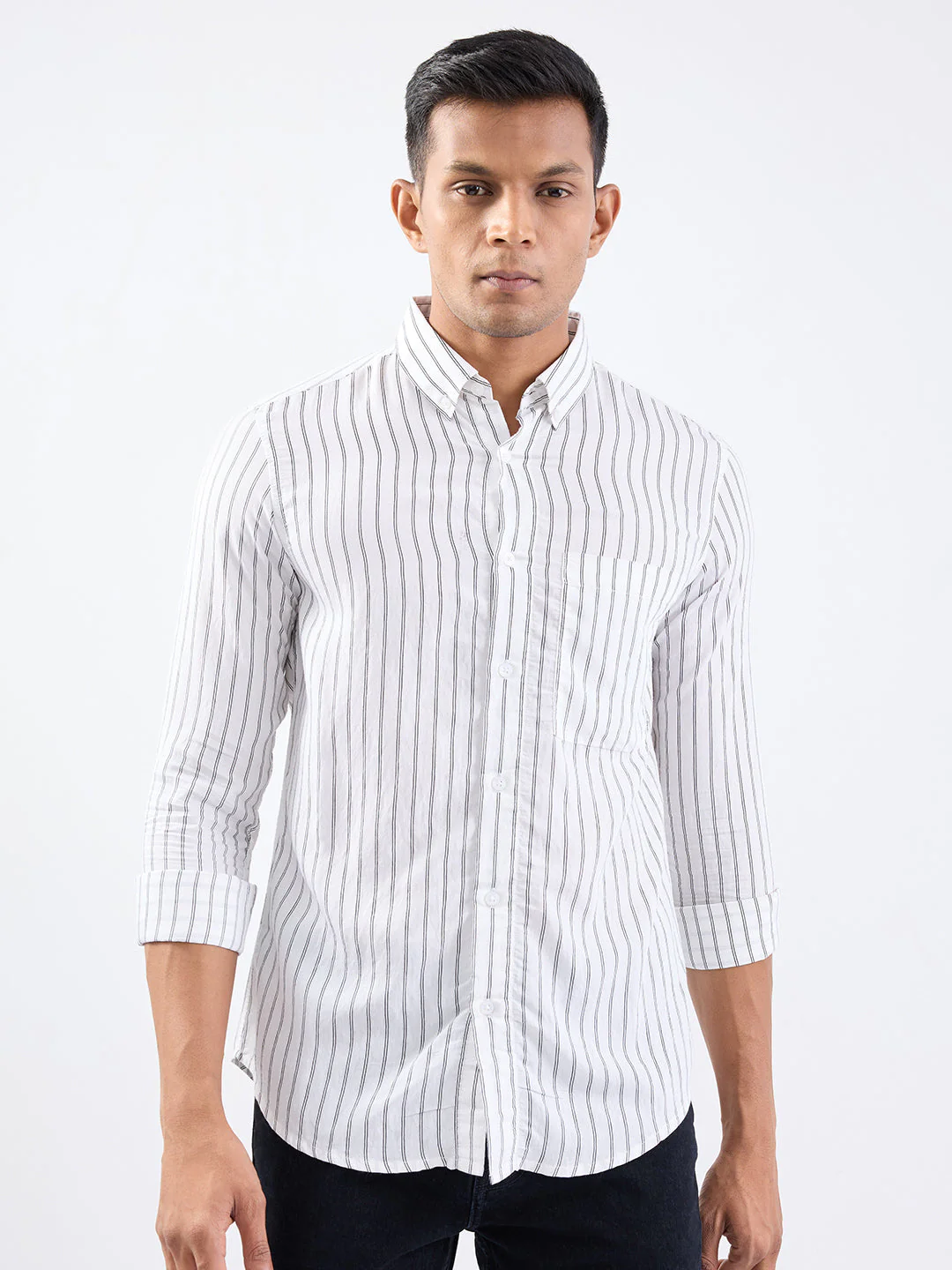 Men Shirt White Slim Fit - Image 2