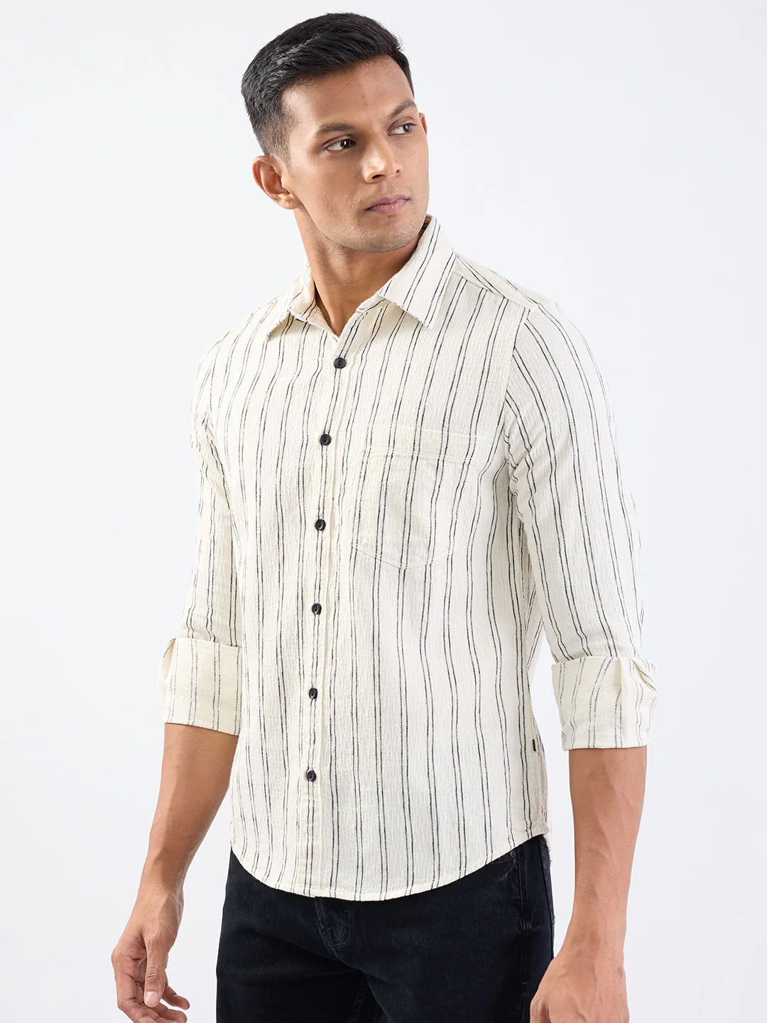 Men Shirt White Slim Fit - Image 3