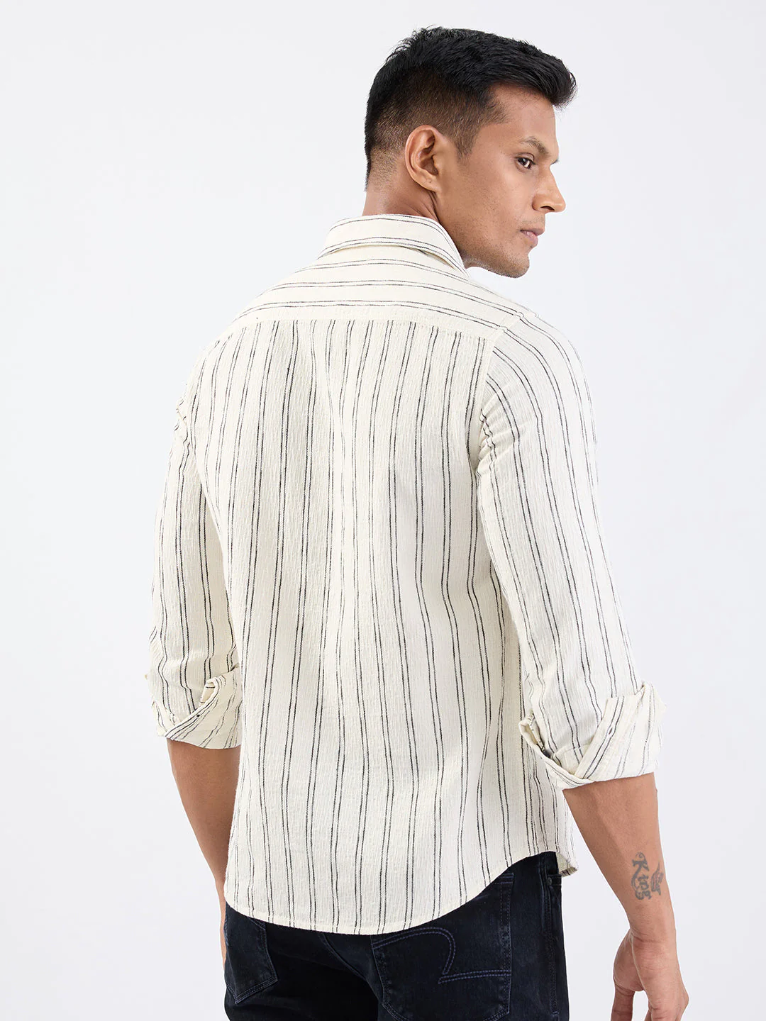 Men Shirt White Slim Fit - Image 4