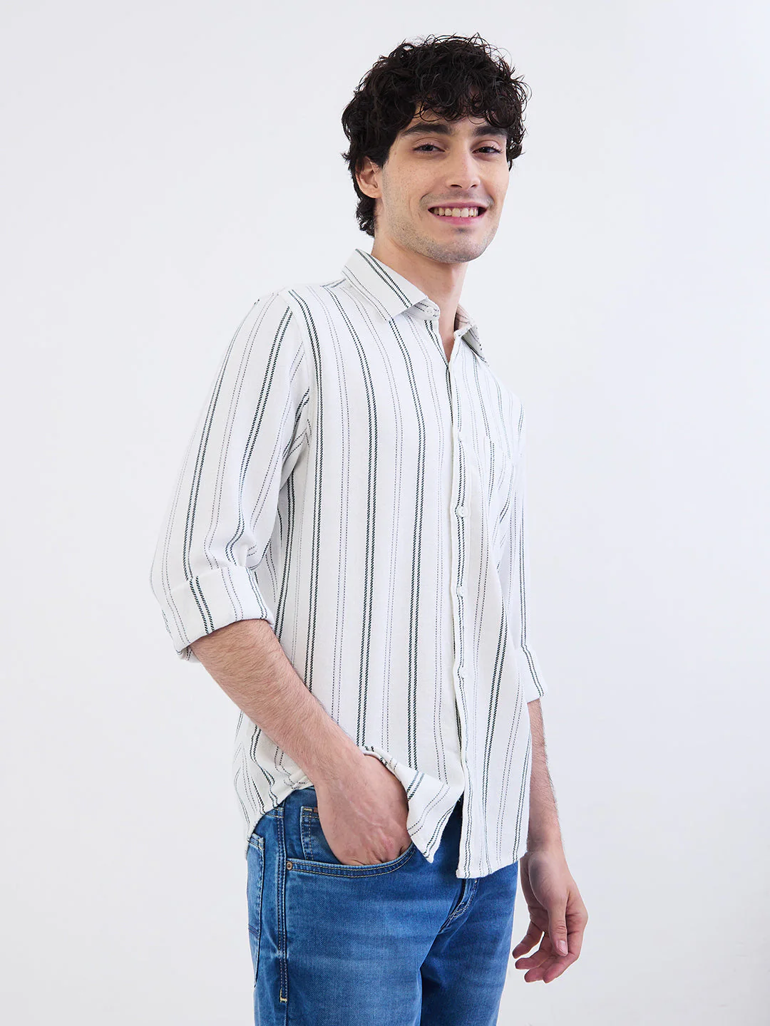 Men Shirt White Slim Fit