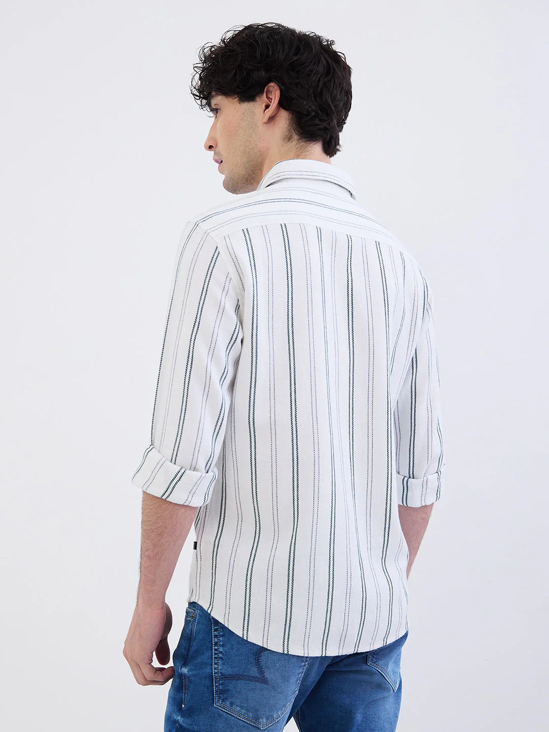 Men Shirt White Slim Fit - Image 4