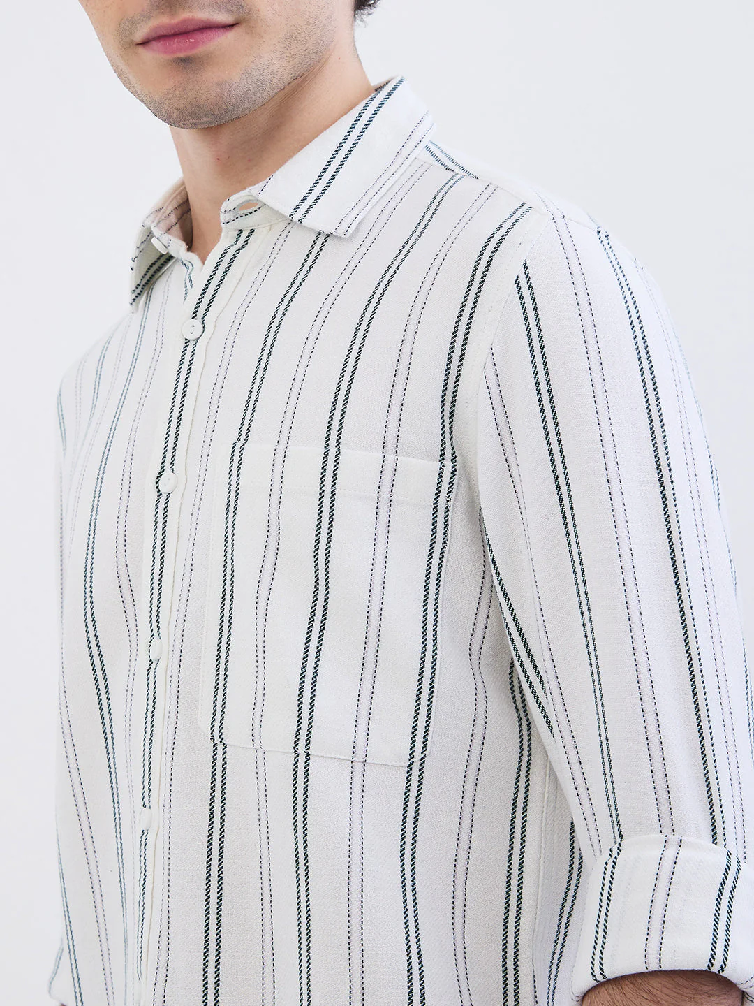 Men Shirt White Slim Fit - Image 6