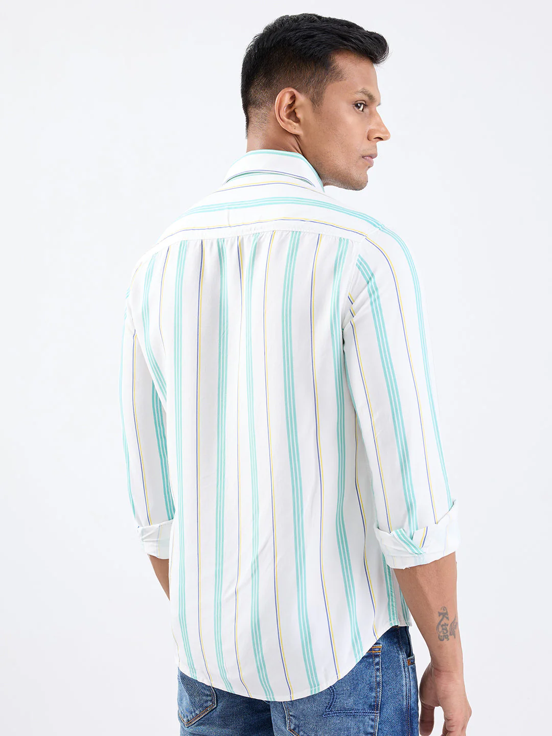 Men Shirt White Slim Fit - Image 4