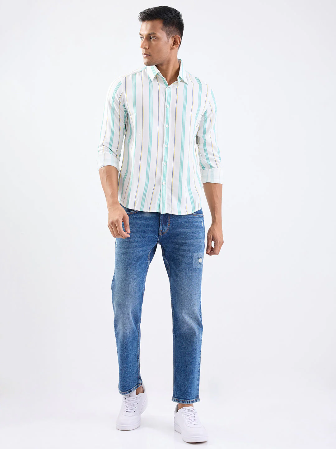 Men Shirt White Slim Fit - Image 5
