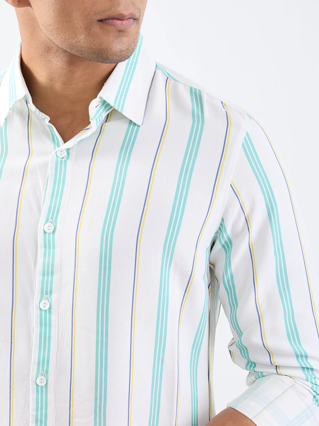 Men Shirt White Slim Fit - Image 6