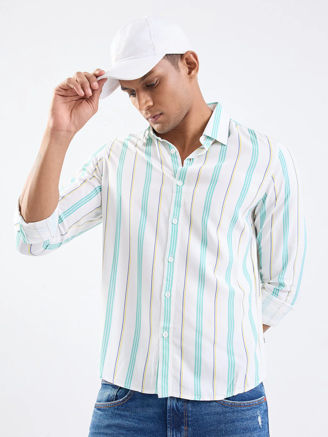 Men Shirt White Slim Fit - Image 7