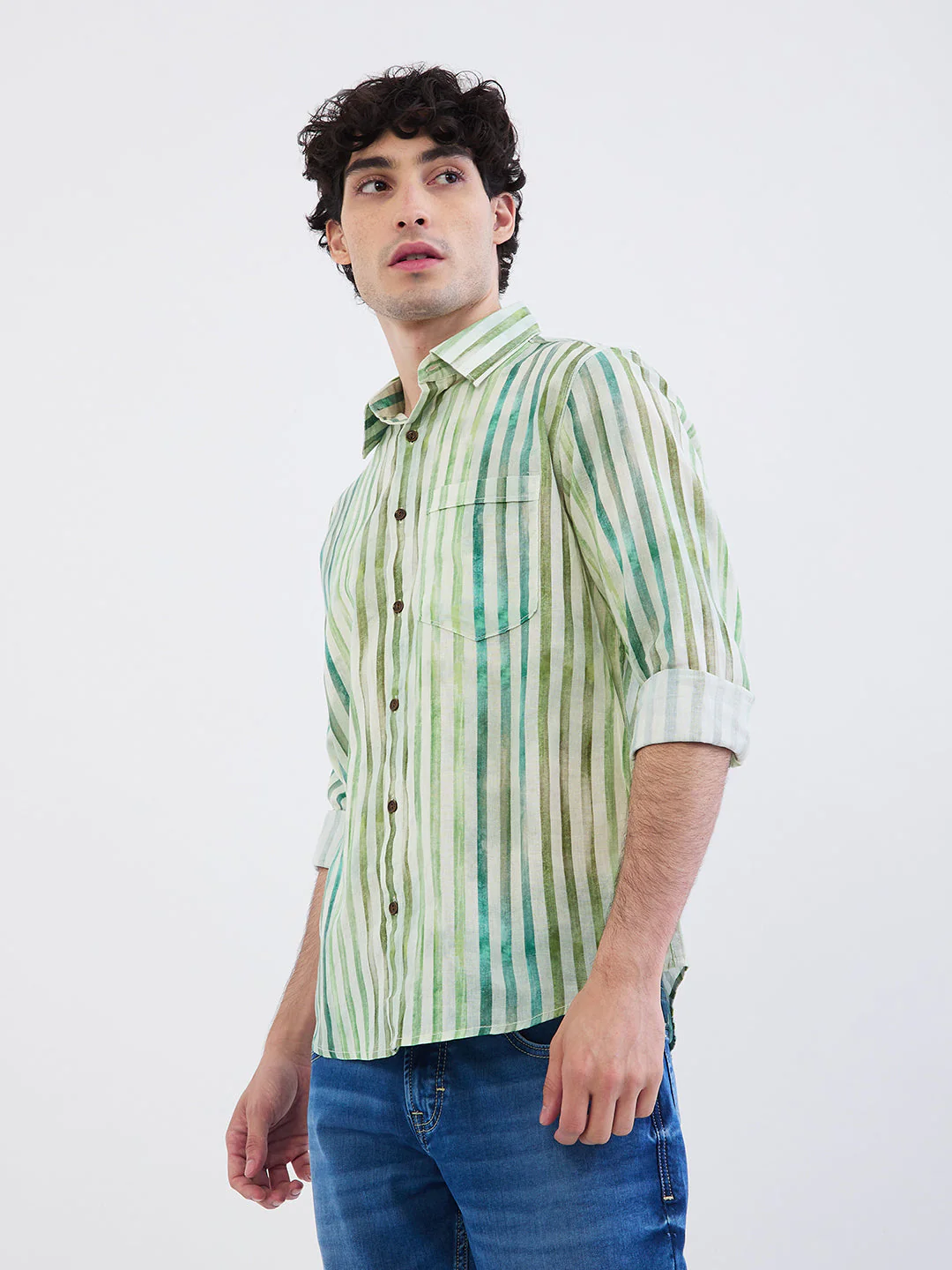 Men Shirt White Slim Fit - Image 3