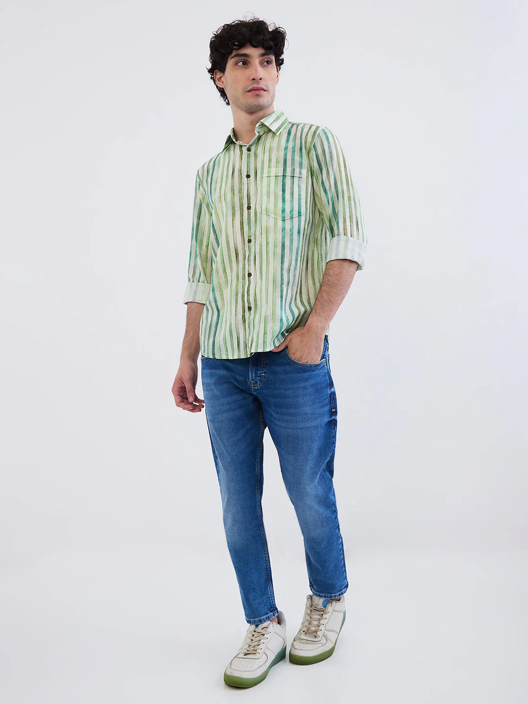 Men Shirt White Slim Fit - Image 5