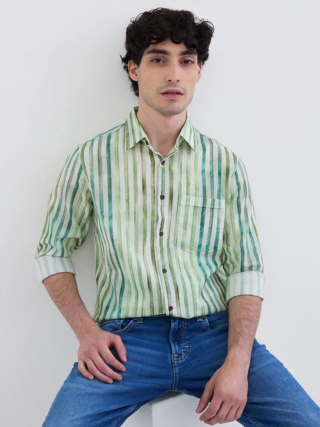 Men Shirt White Slim Fit - Image 7
