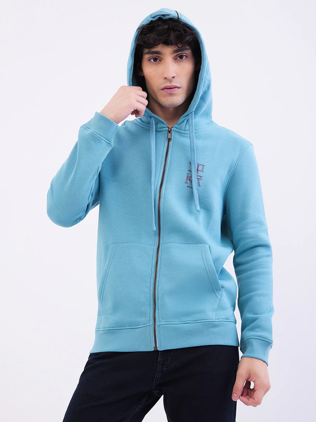 Men Sweatshirt Blue Regular Fit - Image 8