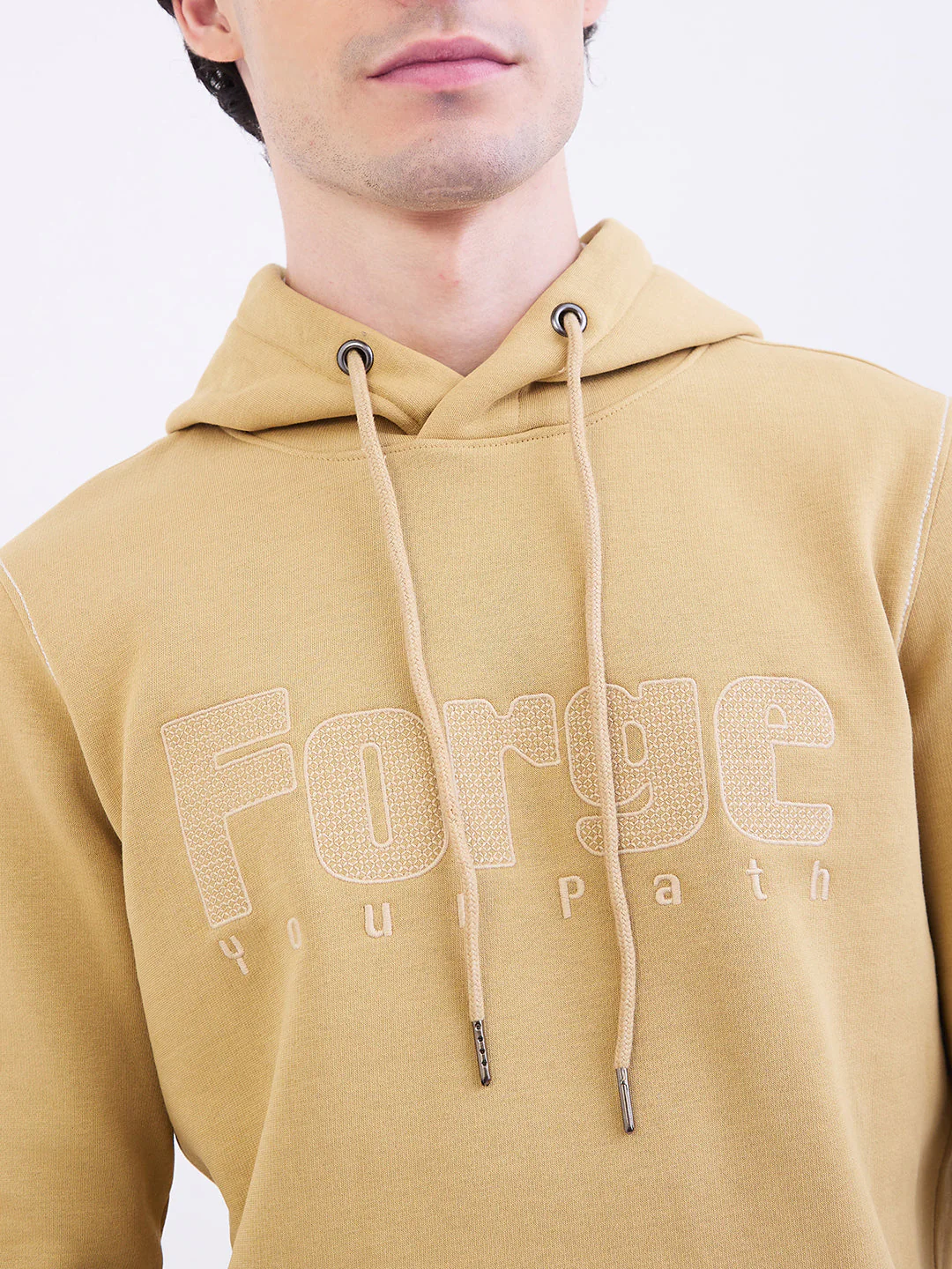 Men Sweatshirt Beige Regular Fit - Image 6