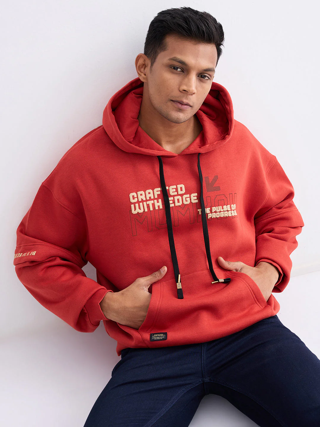 Men Sweatshirt Red Regular Fit - Image 7