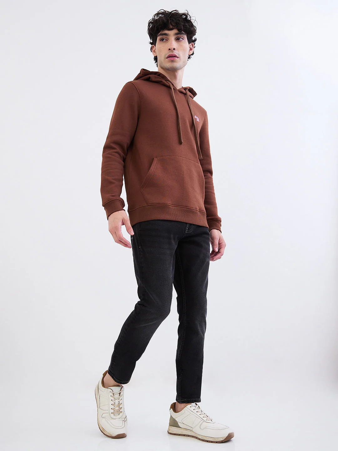 Men Sweatshirt Brown Regular Fit - Image 5