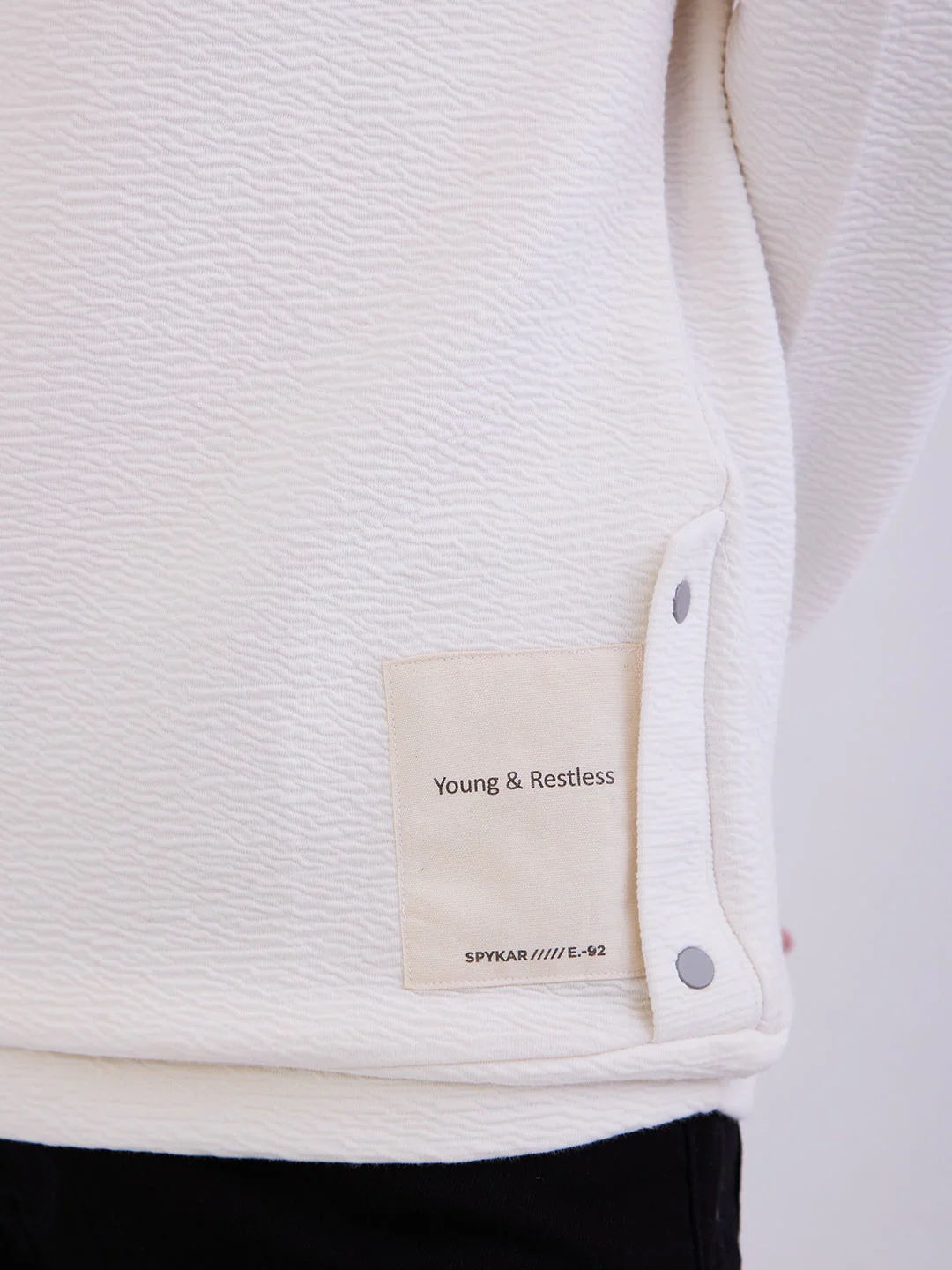 Men Sweatshirt Off White Slim Fit - Image 8