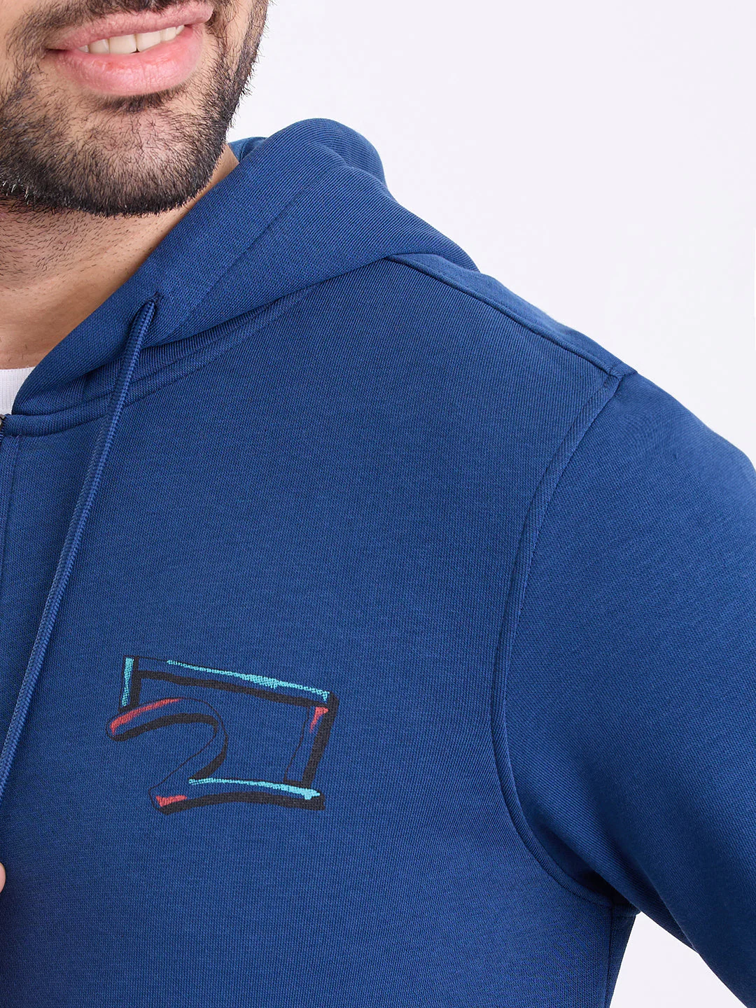 Men Sweatshirt Blue Regular Fit - Image 6