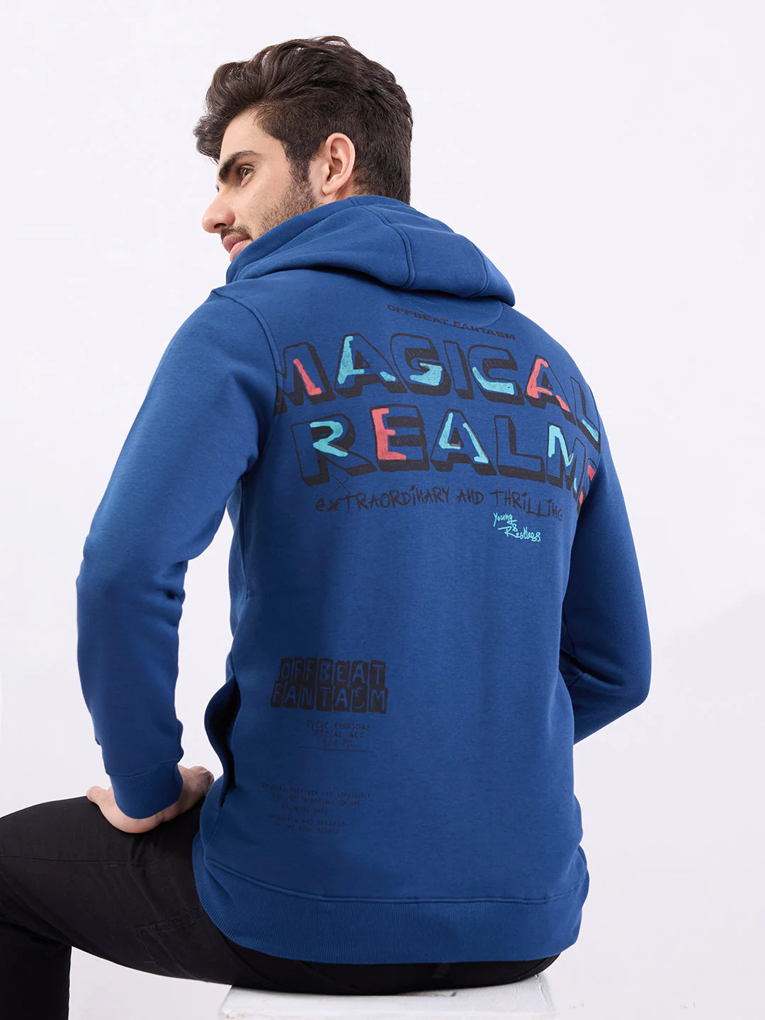 Men Sweatshirt Blue Regular Fit - Image 8