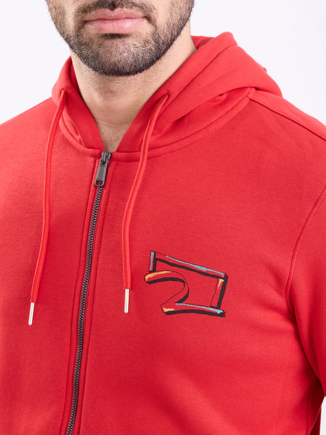 Men Sweatshirt Red Regular Fit - Image 6