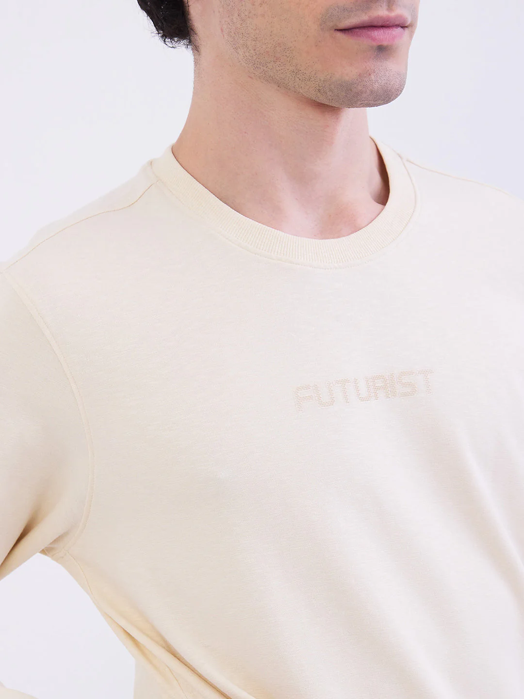 Men Sweatshirt Off White Slim Fit - Image 6