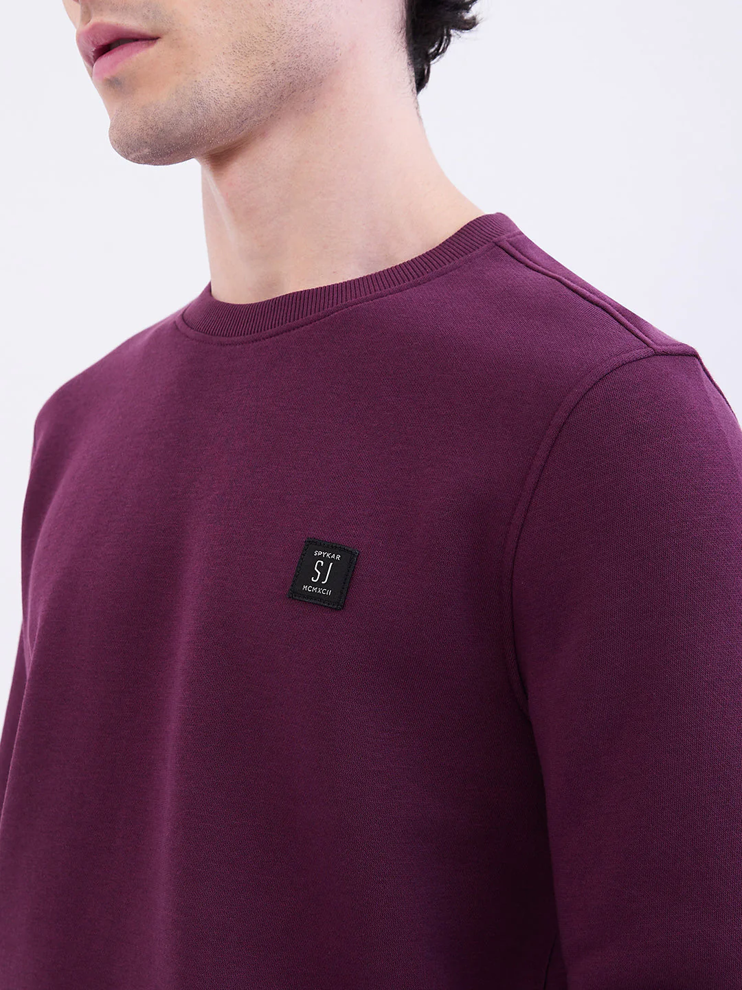 Men Sweatshirt Red Slim Fit - Image 6