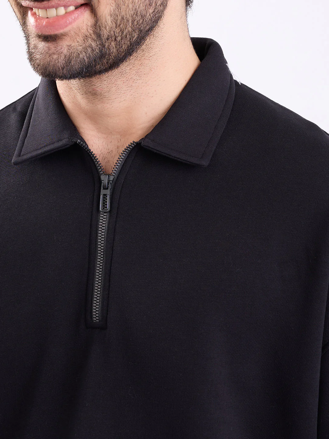Men Sweatshirt Black Slim Fit - Image 6