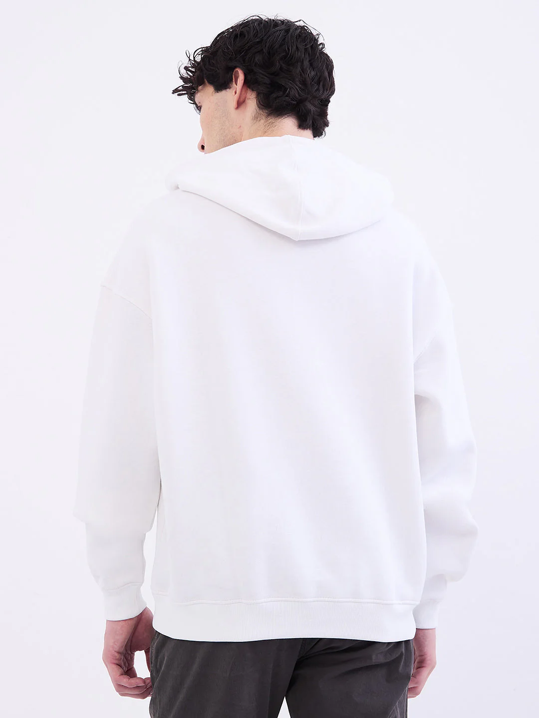 Men Sweatshirt White Oversize Fit - Image 4